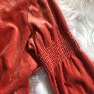 Juicy Couture bell sleeve velvet sweatshirt